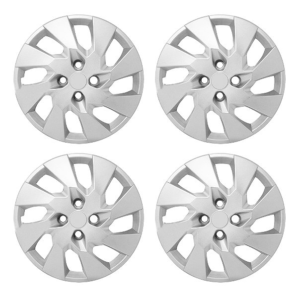 Jogo Calota aro 14 modelo GM Onix 2013/2016 Prata