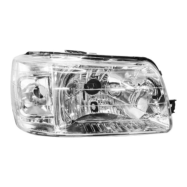 Par Farol Uno Fiorino 2004/2012 Máscara Cromada Lente Policabornato