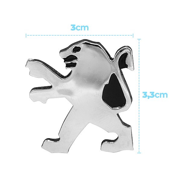 Emblema De Volante Cromado Peugeot 206/207 Ano 2003 Até 2011
