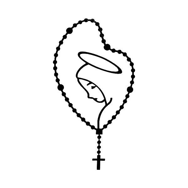 ADESIVO NOSSA SENHORA SANTA MARIA TERÇO ROSARIO AUTOCOLANTE