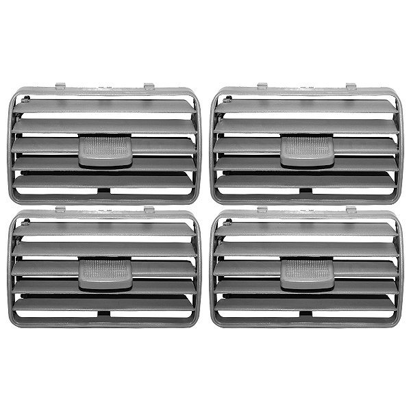 KIT 4 DIFUSORES DE AR GOL/PARATI/SAVEIRO G3 99 a 05 CINZA