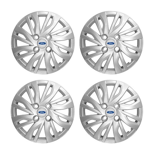 JOGO CALOTA ARO 14 KA HATCH/SEDAN 2019/2020 PRATA