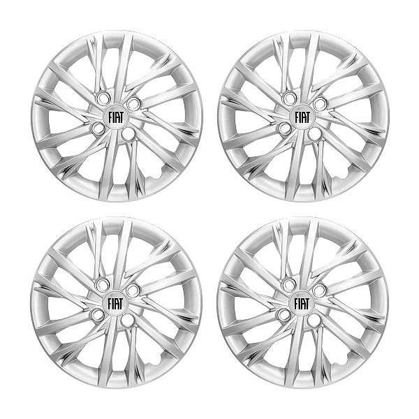 JOGO CALOTA ARO 14 FIAT PULSE 2023 2024 COM EMBLEMA RESINADO