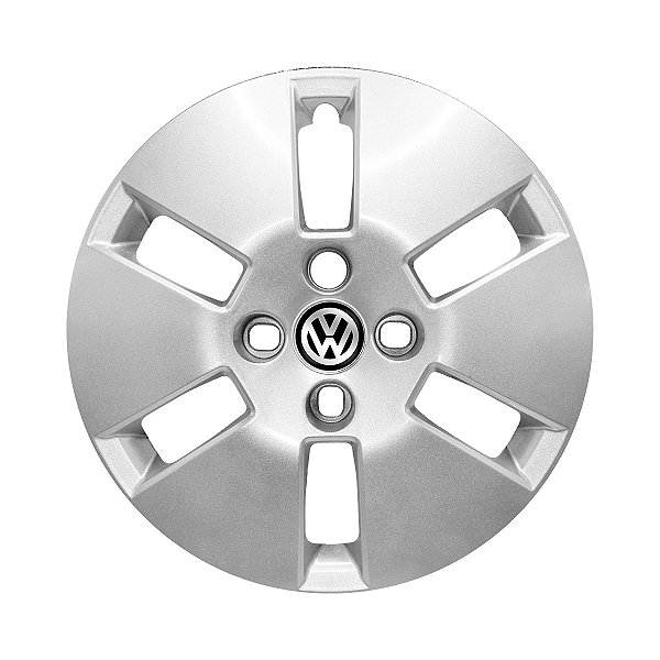 CALOTA ARO 14 UP 2014 ATÉ 2016 PRATA COM EMBLEMA RESINADO