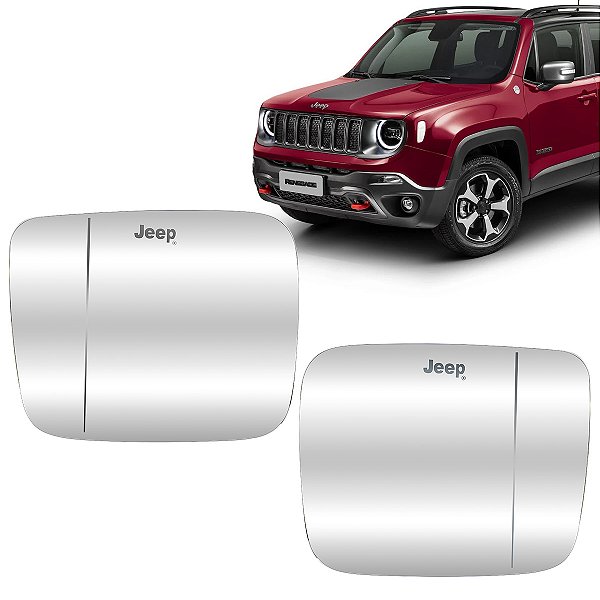 PAR LENTE DE RETROVISOR JEEP RENEGADE CONVEXO 2015 á 2022