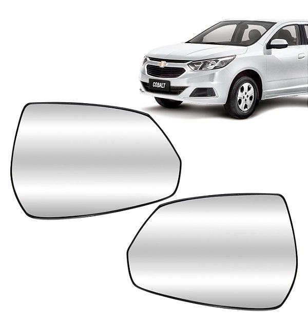 PAR LENTE DE RETROVISOR GM COBALT 2011 ATÉ 2017 CONVEXO