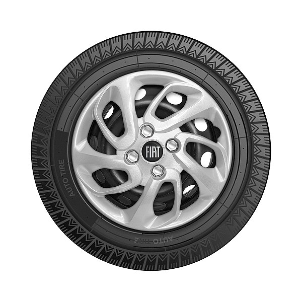 Calota Aro 14 Fiat Uno Attractive 2015 Até 2016 Prata