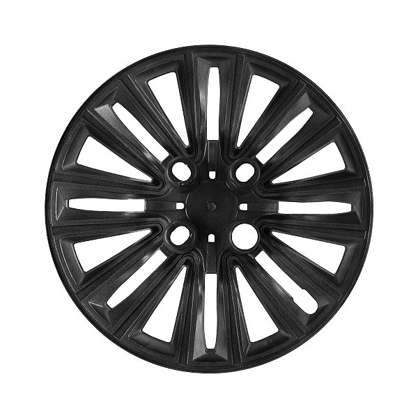 Calota Aro 14 Peugeot 2008 15/20 Preta Brilhante Com Prata