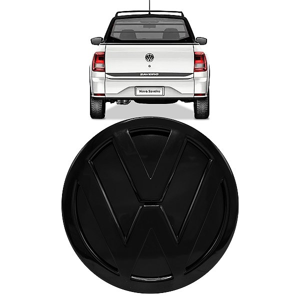 Emblema Porta Mala Saveiro G6 2012 Até 2022 (Black Piano)