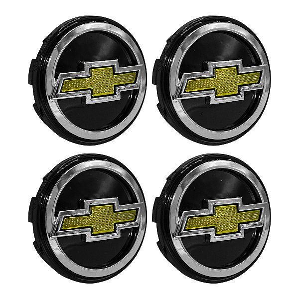 Jogo Meio Roda Gm Vectra Gtx 2006 51mm Preto C/ Dourado