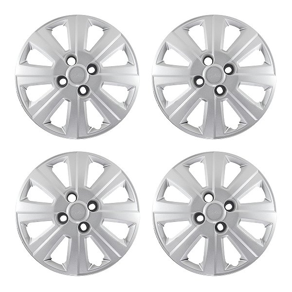 Jogo Calota Aro 15 Gm Agile 2010 2011 2012 2013 Prata