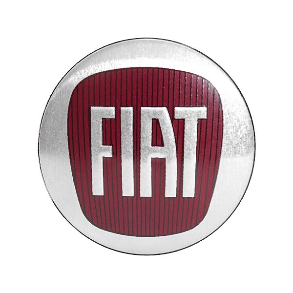Jogo Calota Centro De Roda Binno 56mm Emblema Fiat Vermelho