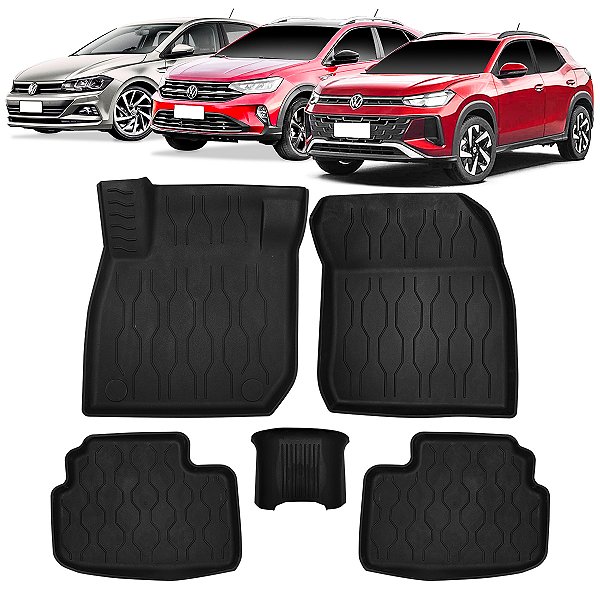 Kit Tapete Elevado 5 Peças Bandeja Vw Nivus 2020 Até 2025