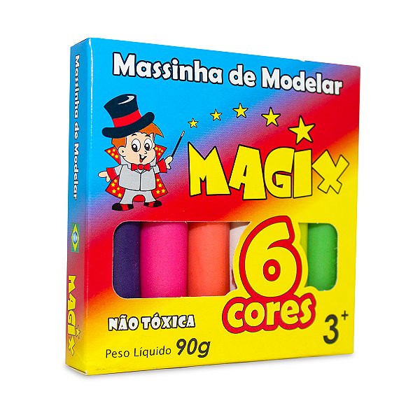 Massinha De Modelar 6 Cores Magix 90g Multicolor