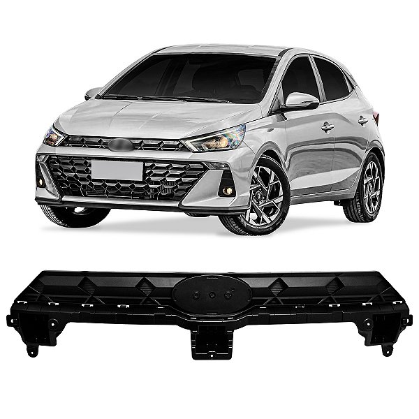 Grade Dianteira Radiador Hb20 2023 2024 2025 Preta