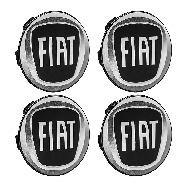 Jogo Calota Meio Roda Porta Logo Binno 56mm Emblema Resinado