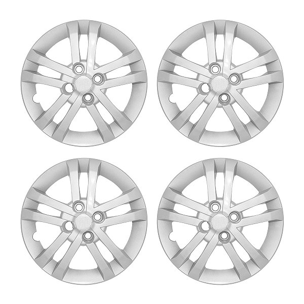 Jogo Calota Aro 14 Novo Fiat Argo 2021 2022 Prata