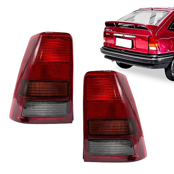 Par Lanterna Traseira GM Kadett 1989 até 1998 Fumê