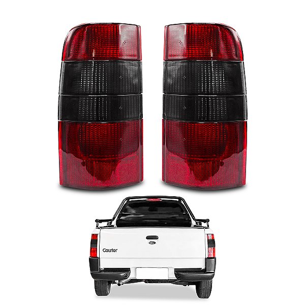 Par Lanterna Traseira Courier 1996 até 2009 Fumê