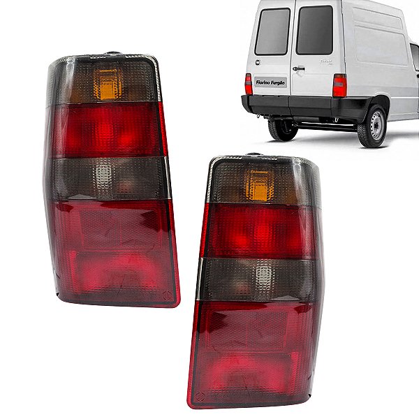 Par De Lanterna Traseira Cor Fumê Para Fiorino 2004 Até 2013