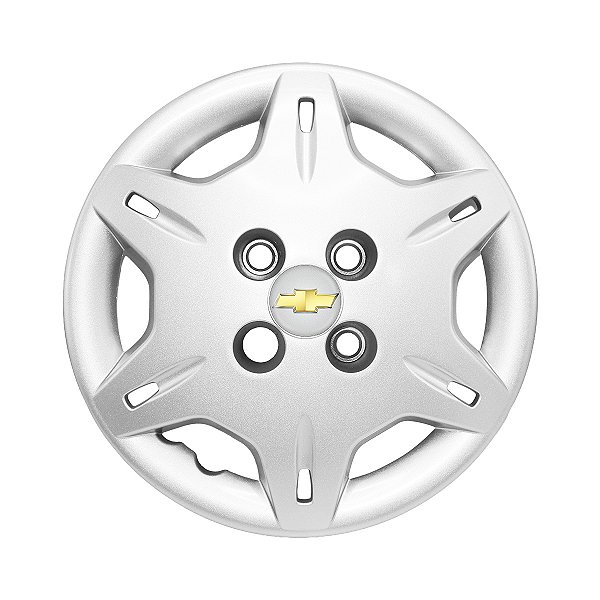 Calota Aro 13 GM Corsa Wind 2000/... Prata C/Emblema