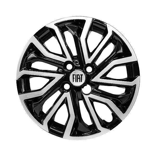 Calota Aro 15 Argo Cronos 2022/... Preto Brilhante C/Prata