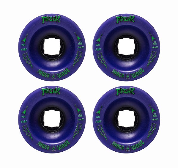 Freak SurfSkate | Roda para skate simulador 65mm | Shock Wave 92a Roxa