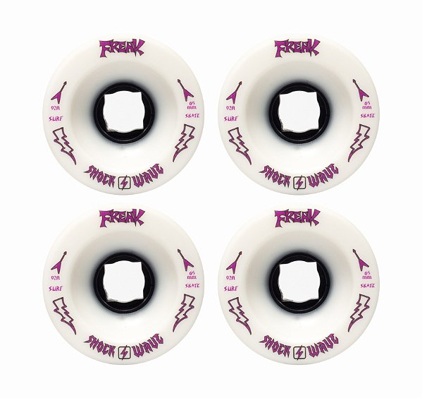 Freak SurfSkate | Roda para skate simulador 65mm | Shock Wave 92a Branca
