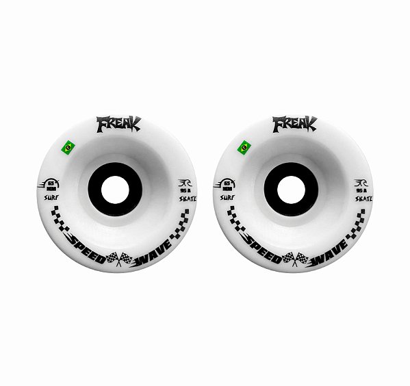 Freak SurfSkate | Roda para skate simulador 65mm | Modelo: Speed Wave 95A Branca.