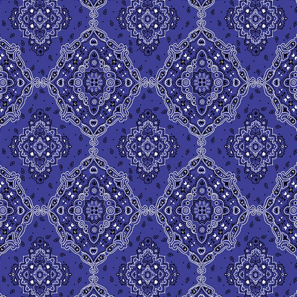 Tecido Microfibra Estampa Digital 0.50 cm - Bandana royal