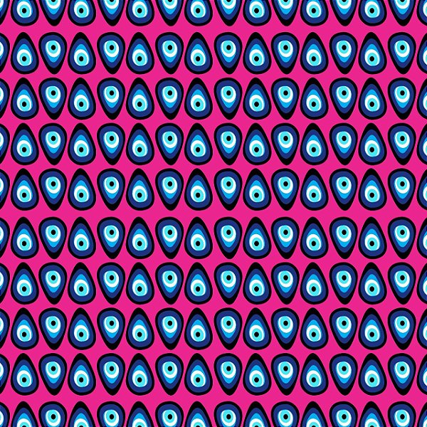 Tecido Microfibra Estampa Digital 0.50 cm - Olho Gota Fundo Pink