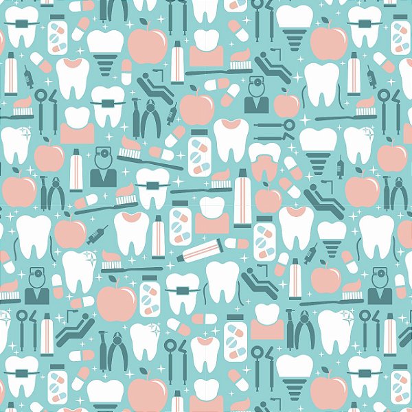 Tecido Microfibra Estampa Digital 0.50 cm - Dentista (J)