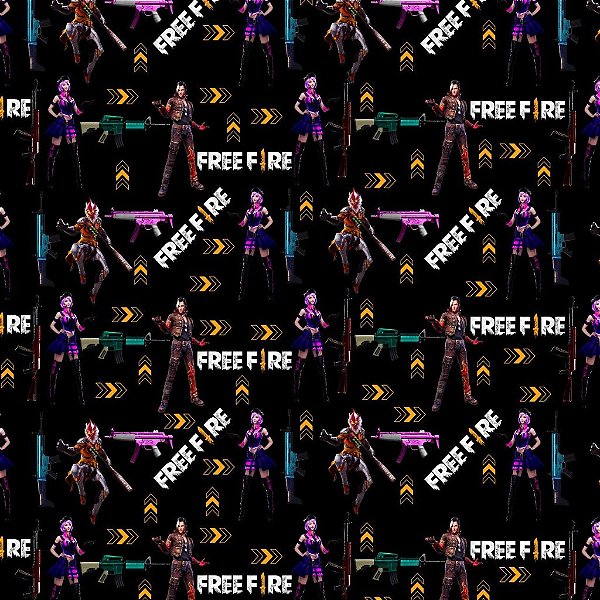 Tecido Gabardine Estampa Digital - Free Fire 4