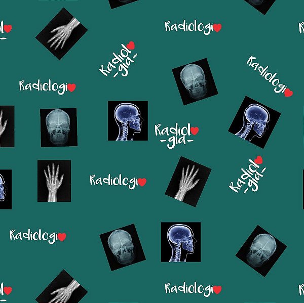 Tecido Gabardine Estampa Digital 5m - Radiologia 1