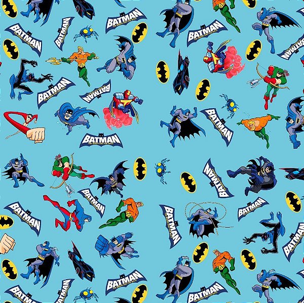 Tecido Oxfordine Estampa Digital 5m - Batman 4 Azul