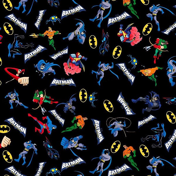 Tecido Oxfordine Estampa Digital 5m - Batman 4 Preto
