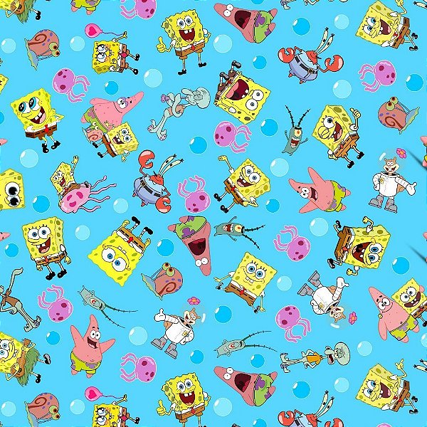Tecido Oxfordine Estampa Digital 5m - Bob Esponja 2