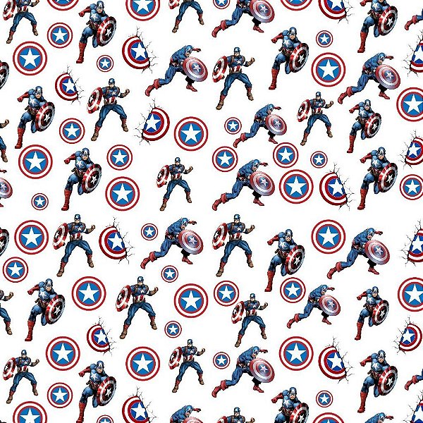 Tecido Oxfordine Estampa Digital 5m - Capitão América 2