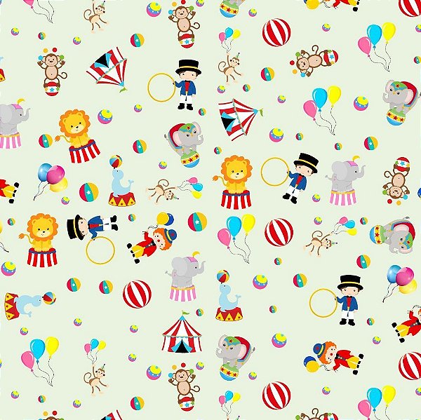 Tecido Oxfordine Estampa Digital 5m - Circo