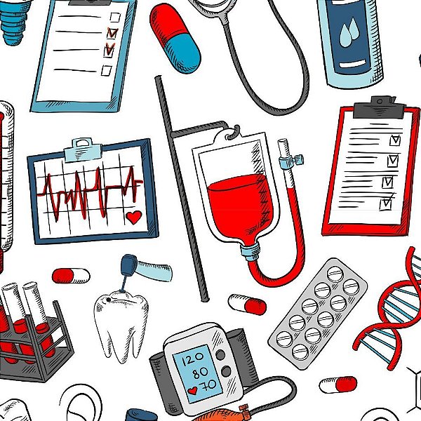 Tecido Oxfordine Estampa Digital 5m - Medicina 4