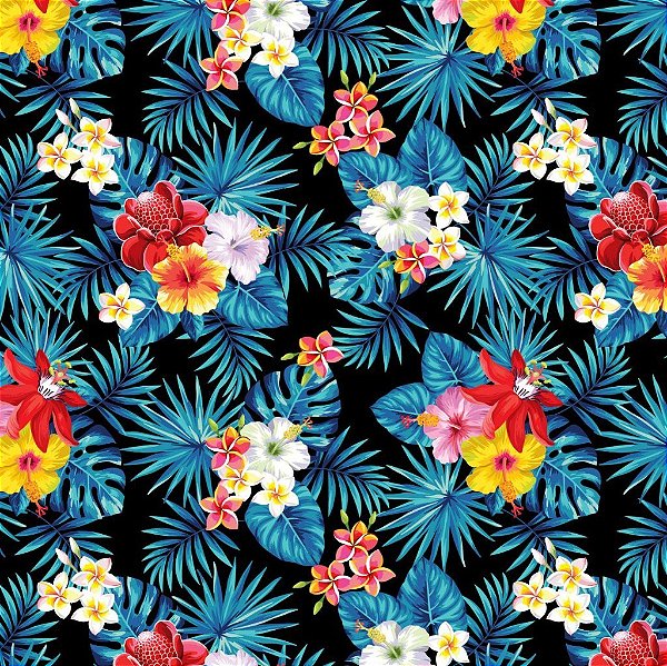 Tecido Oxfordine Estampa Digital 5m - Floral Colorido