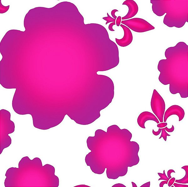 Tecido Oxfordine Estampa Digital 5m - Flor de Liz