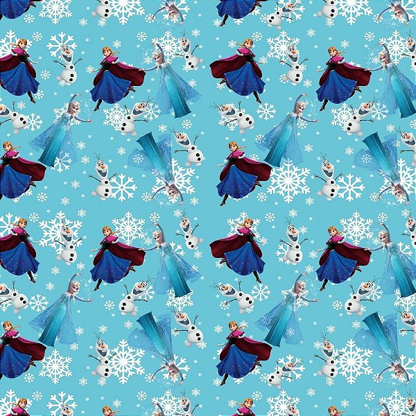 Tecido Oxfordine Estampa Digital 5m - Frozen Azul