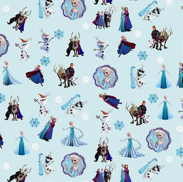 Tecido Oxfordine Estampa Digital 5m - Frozen Nova