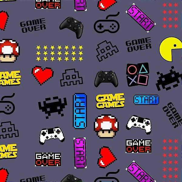 Tecido Oxfordine Estampa Digital 5m - Games