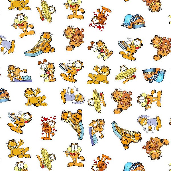 Tecido Oxfordine Estampa Digital 5m - Garfield Novo