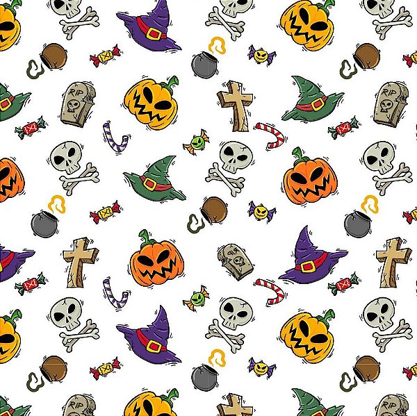 Tecido Oxfordine Estampa Digital 5m - Halloween 7