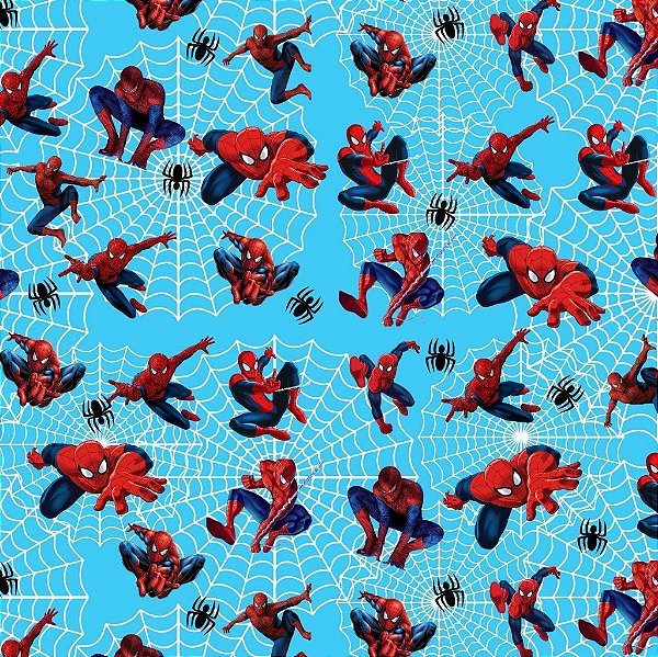 Tecido Oxfordine Estampa Digital 5m - Homem-Aranha Azul