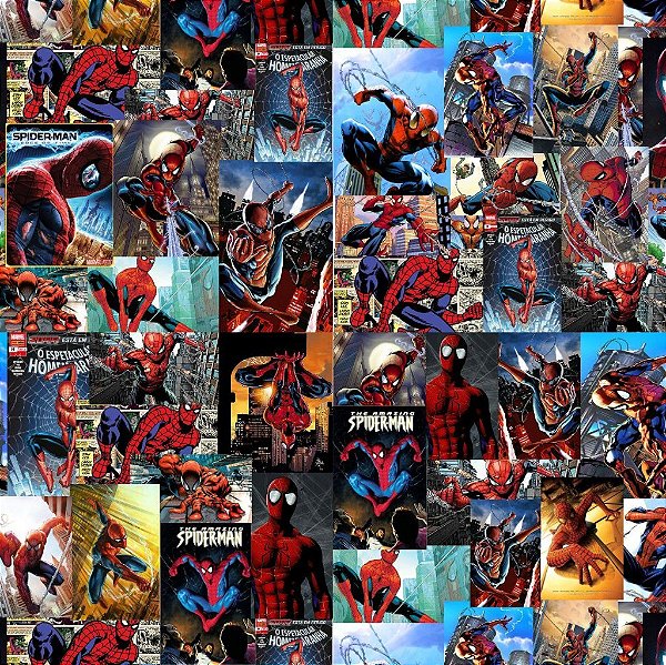 Tecido Oxfordine Estampa Digital 5m - Homem Aranha Filme