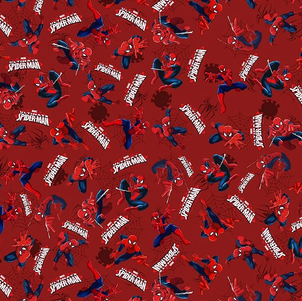 Tecido Oxfordine Estampa Digital 5m - Homem Aranha Vermelho